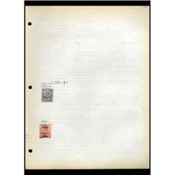 1912 India Hand Made Stamp Collection Album Page  2 Pieces (STM-0127)