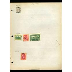 1919 Jamaica Hand Made Stamp Collection Album Page  5 Pieces (STM-0129)