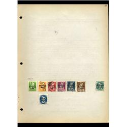 1920 Bavaria Hand Made Stamp Collection Album Page  8 Pieces (STM-0086)