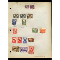 1932 Peru Hand Made Stamp Collection Album Page  17 Pieces (STM-0100)