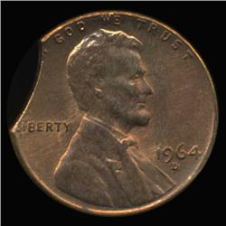 1964D Lincoln Cent Clipped Error Choice UNC (COI-6297)