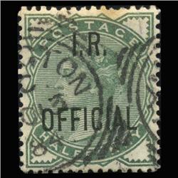 1896 RARE British .5p Victoria Official Stamp Hi Grade (STM-0159)