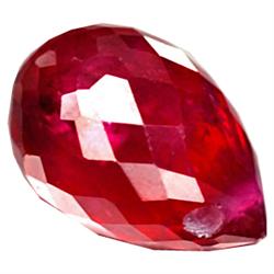 3.4ct Lovely Top Blood Red Ruby Briolette (GMR-0577)