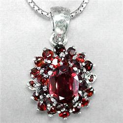 20.54ct Deluxe Top Orange Mozambique Garnet Sterling Pendant (JEW-1562)