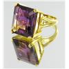 Image 1 : 46.45ct Outstanding Ring Emerald Cut Ametrine Size 7.5  (JEW-1569)