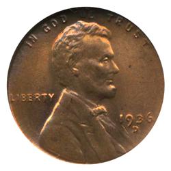 1936D Lincoln Cent NGC Graded MS66 RED (COI-4588)