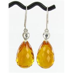 58.40ct Premium Earrings Golden Yellow Citrine (JEW-1585)