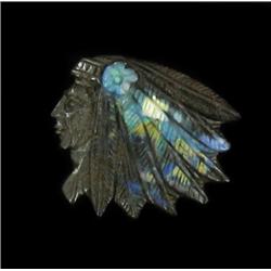 31ct Handcarved Rare Australian Boulder Opal Indian (GEM-20375)