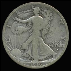 1916S Walking Liberty Half Dollar Better Grade RARE (COI-6340)
