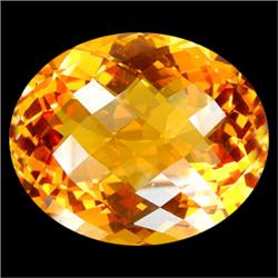 126.50ct Museum Oval Top Yellow Natural Citrine Clean (GEM-16812)