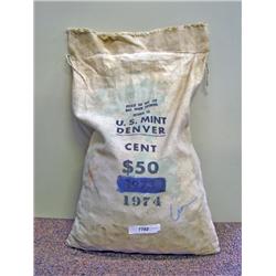 1974D RARE Lincoln Cent Mint Bag of 5000 Choice/GEM Uncirculated (COI-5986)