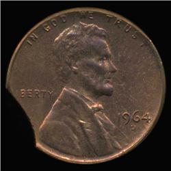 1964D Lincoln Cent Clipped Error Choice UNC (COI-6301)