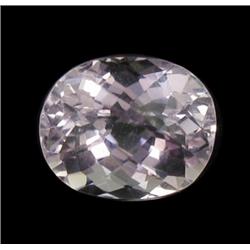 15.74ct Rich Patroke Pink Kunzite Oval Checker Cut Appraisal Estimate $4329 (GEM-16872P)