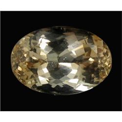 13.98ct Flawless Top Fancy Oval Cut Imperial Topaz Oval Appraisal Estimate $3565 (GEM-20881)
