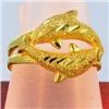Image 2 : 23k Solid Yellow Gold Dolphin Ring 3.8 grams (JEW-1431)