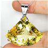 Image 1 : 81.78ct Gold Vermeil Pendent Fancy Cut Lemon Quartz  (JEW-1465)
