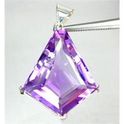 67.10Ct Sterling Fancy Mix Cut Pendant Purple Amethyst  (JEW-1547)