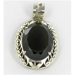 116+ct Handcrafted Beautiful Silver Pendant Smoky Quartz (JEW-1572)