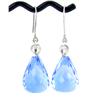53.85ct Exquisite Earrings Briolette Swiss Blue Topaz  (JEW-1586)