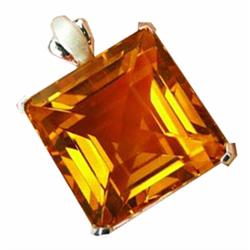 130.60ct Sterling Pendant Fancy Golden Yellow Citrine (JEW-1662)