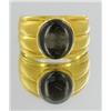 6ct Mens Black Star Sapphire Ring 22k Solid Yellow Gold 10.5 grams (JEW-1688)