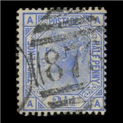 1873 RARE British 2 .5p Victoria Stamp Hi Grade (STM-0047)