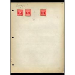 1916 Bosnia Hand Made Stamp Collection Album Page 3 Pieces (STM-0113)