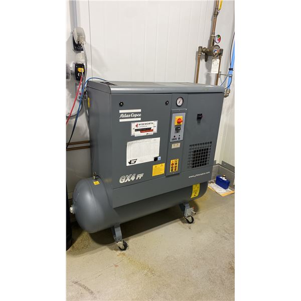 ATLAS COPCO MODEL GX4 FF (FULL FEATURE) 5 HP (4KW) ROTARY SCREW COMPRESSOR
