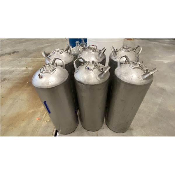 6 ALUMINUM 5-GALLON CORNELIUS KEGS