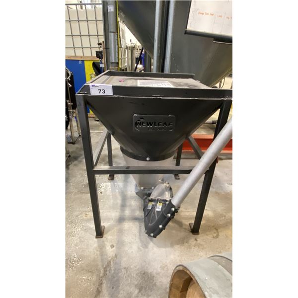 NEWLEAF GRAIN MILL HOPPER BIN WITH FEEDER LINE