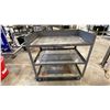 Image 2 : 3-TIER WELDED STEEL FLAT SHELF UTILITY CART