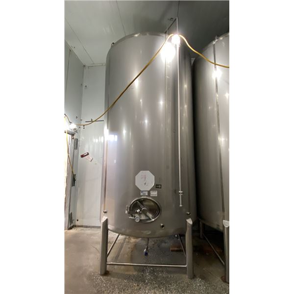 80 HECTOLITER STAINLESS STEEL FERMENTATION VESSEL - APPROX 6'D X 12'H FEET