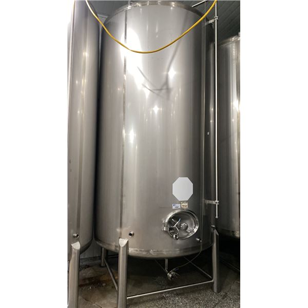 80 HECTOLITER STAINLESS STEEL FERMENTATION VESSEL - APPROX 6'D X 12'H FEET