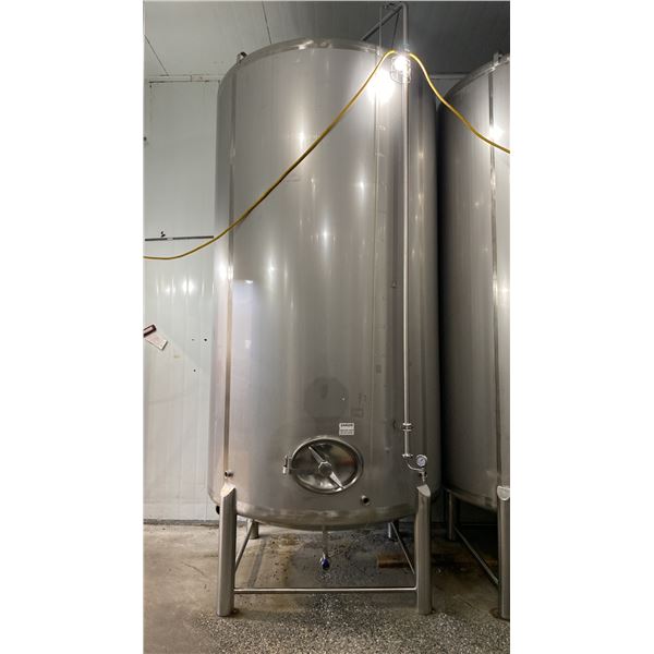 80 HECTOLITER STAINLESS STEEL FERMENTATION VESSEL - APPROX 6'D X 12'H FEET