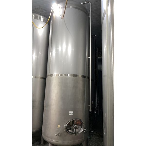 STAINLESS STEEL BRITE TANK MODEL-20 HECTOLITER - APPROX 4'D X 13'H FEET