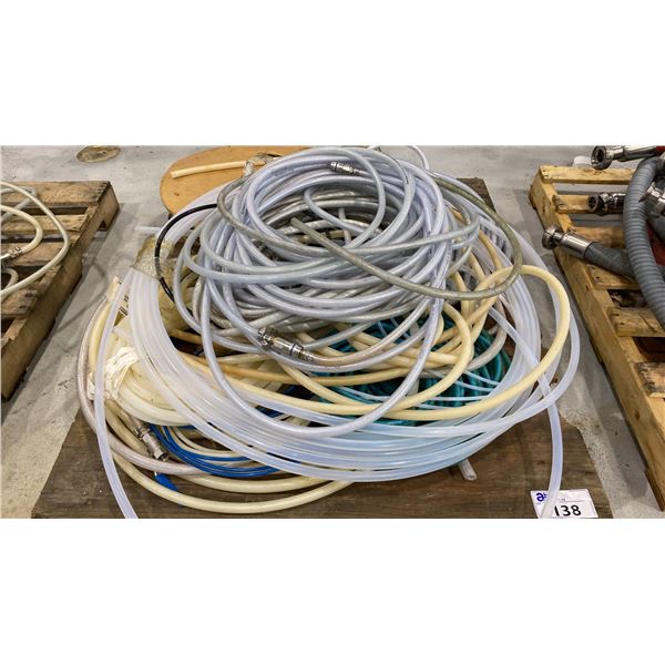 PALLET OF HOSE LINES INCL SHUTOFF VALVES AND MORE
