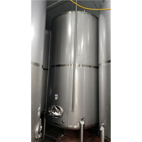 80 HECTOLITER STAINLESS STEEL FERMENTATION VESSEL - APPROX 6'D X 12'H FEET
