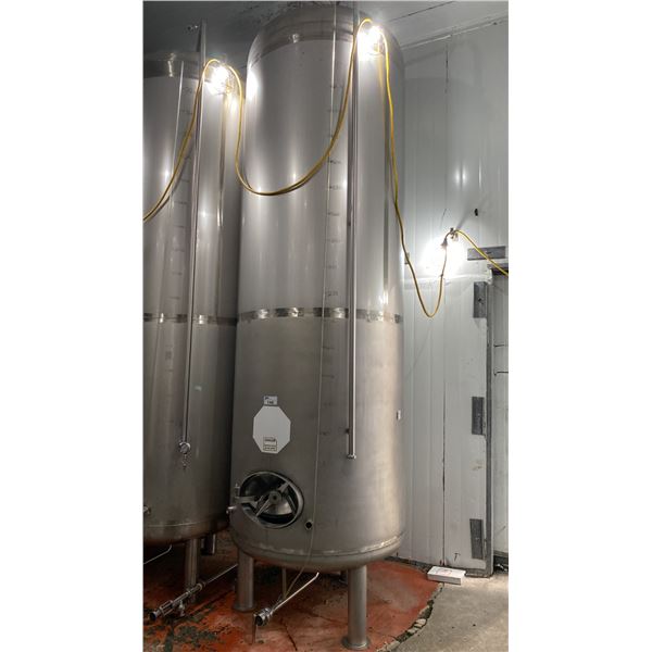 STAINLESS STEEL BRITE TANK MODEL-20 HECTOLITER - APPROX 4'D X 13'H FEET