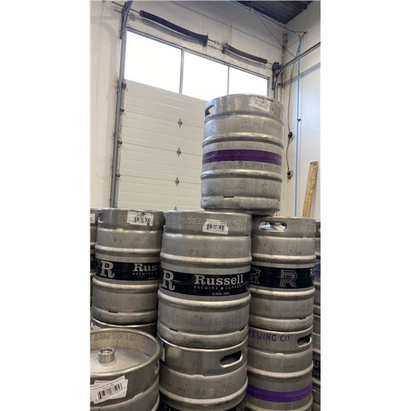 GROUP OF (4) 50 LITRE ALUMINIUM BREWERY KEGS
