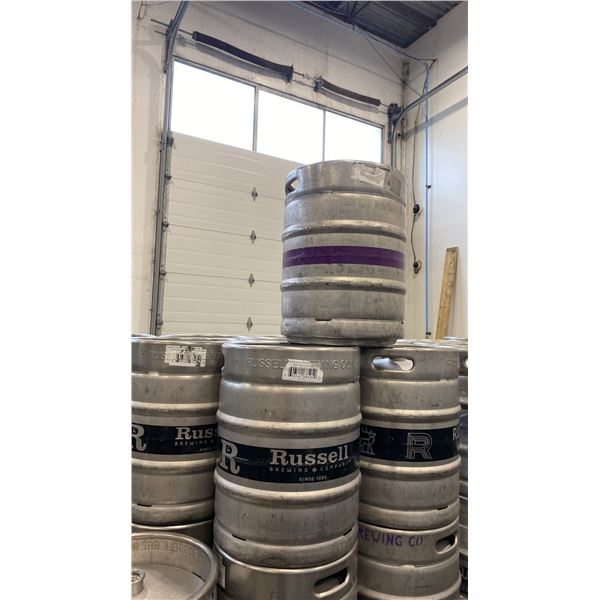 GROUP OF (4) 50 LITRE ALUMINIUM BREWERY KEGS