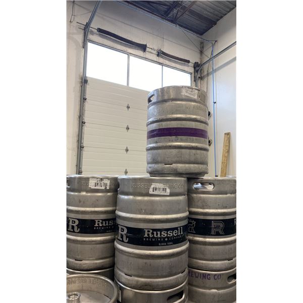 GROUP OF (4) 50 LITRE ALUMINIUM BREWERY KEGS
