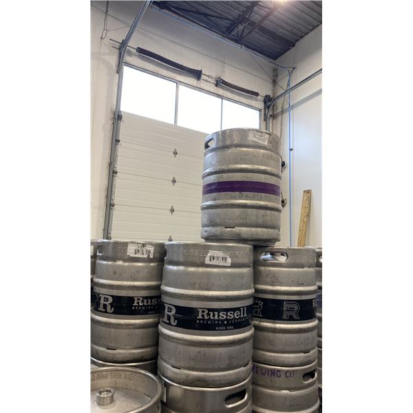 GROUP OF (4) 50 LITRE ALUMINIUM BREWERY KEGS