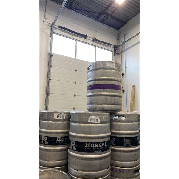 GROUP OF (4) 50 LITRE ALUMINIUM BREWERY KEGS
