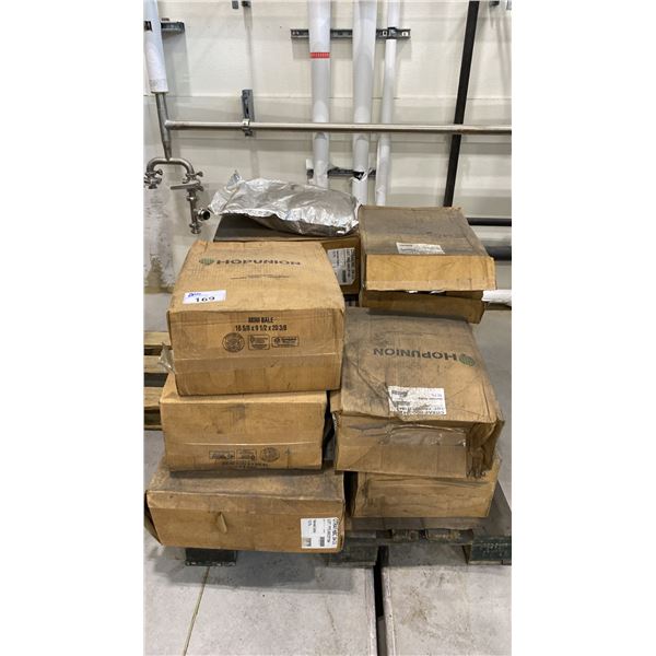 PALLET OF HOPUNION BOXED RAW HOPS MINI BALES - HARVEST ALPHA 13.7%