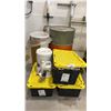 Image 1 : GROUP OF ASSORTED CHEMICAL COMPOUNDS - FULL BARREL OF ISOPROPANOL, 5 GALLON JUG OF