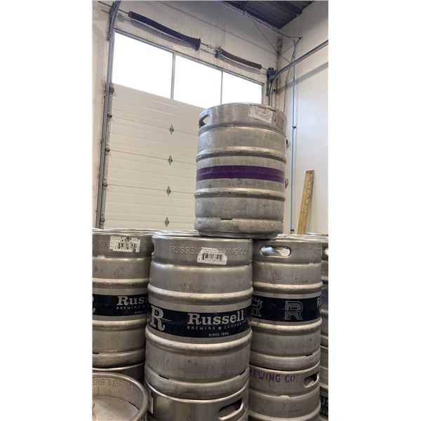 GROUP OF (4) 50 LITRE ALUMINIUM BREWERY KEGS
