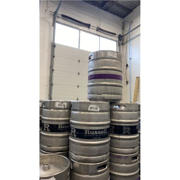 GROUP OF (4) 50 LITRE ALUMINIUM BREWERY KEGS