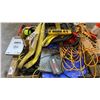 Image 6 : PALLET OF ASSORTED TOOLS, HARDWARE, SLINGS, EXTENSION CORDS, TARPS, TRAFFIC CONES AND MORE