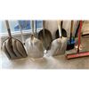 Image 3 : GROUP OF ASSORTED SHOVELS, BROOMS, ETC.