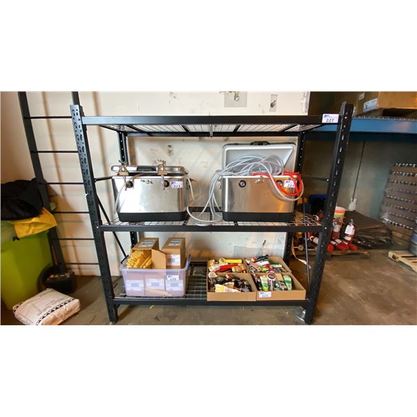 BLACK METAL 3 TIER SHELF RACKING UNIT *CONTENTS NOT INCLUDED*